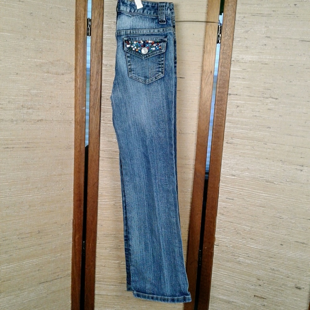 Girls jeans rhinestone 8